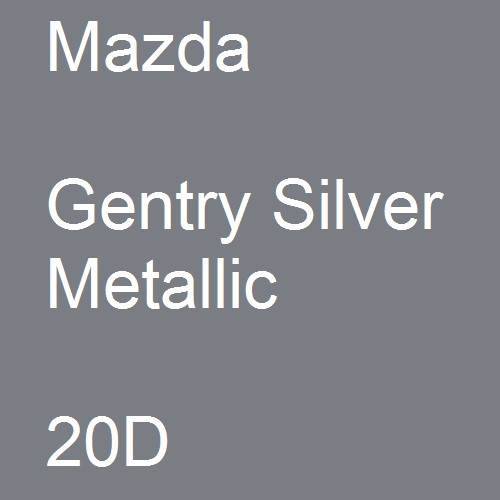 Mazda, Gentry Silver Metallic, 20D.